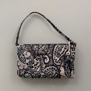 Vera Bradley Quilted Wristlet Clutch – “Indigo Paisley” Pattern | 10” x 5”